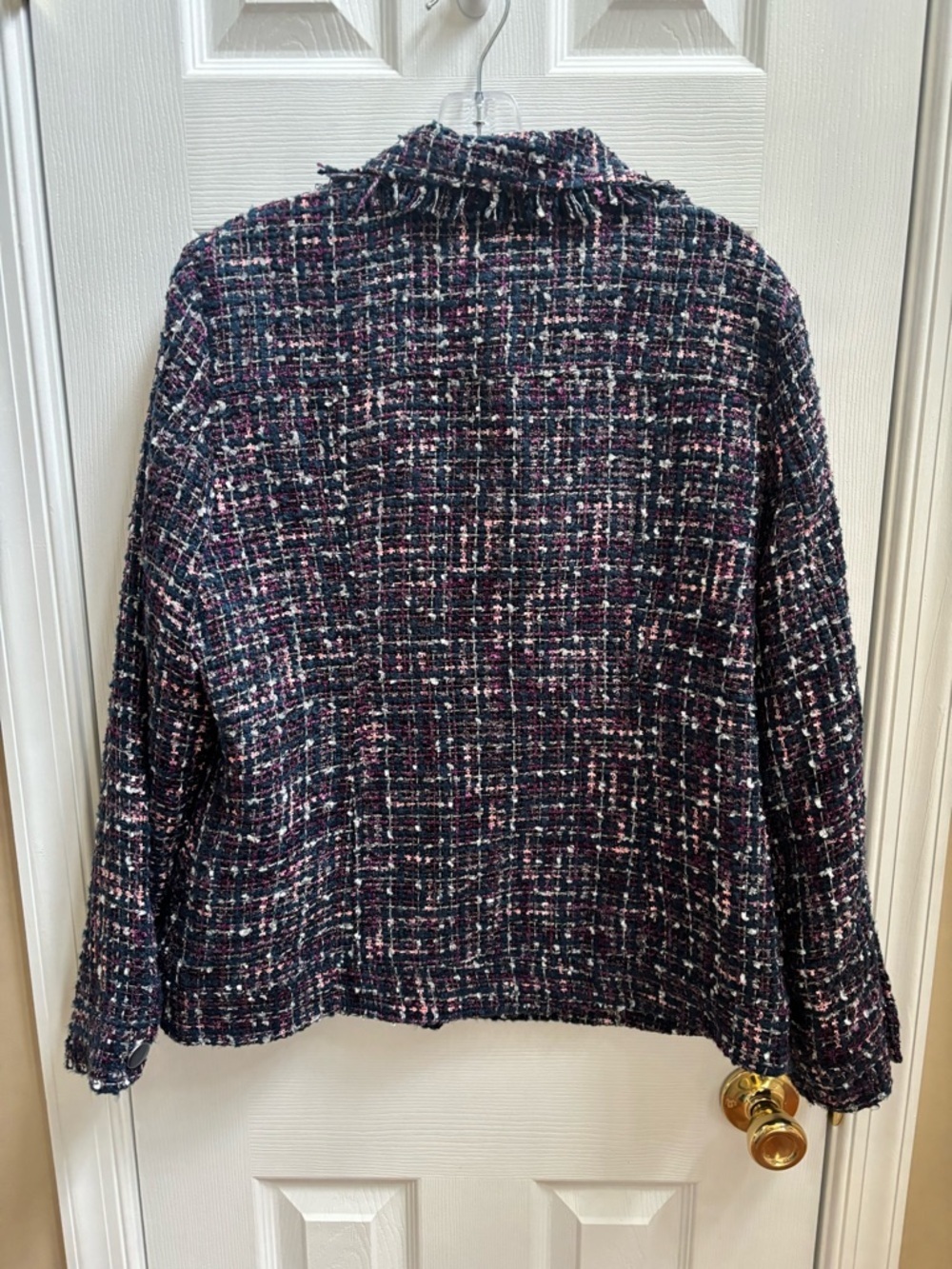 Drapers & Damons Elegant Women's Tweed Jacket in Navy & Pink, Size Med, NWOT - Picture 4 of 4
